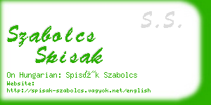 szabolcs spisak business card